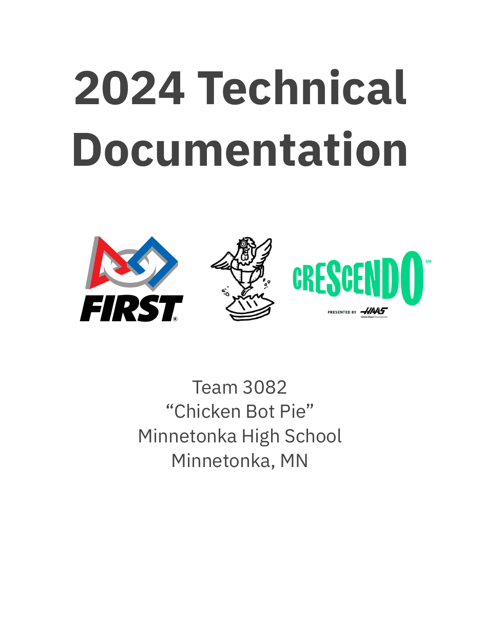 First page of Team 3082, 2024 Technical Binder